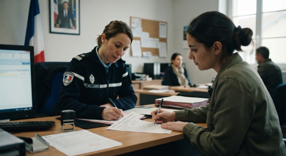 Dépôt de plainte dans une brigade de gendarmerie