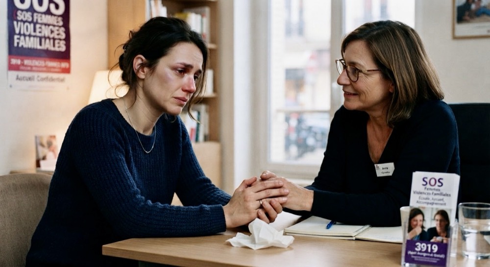 Victime de violences conjugales reçue en entretien